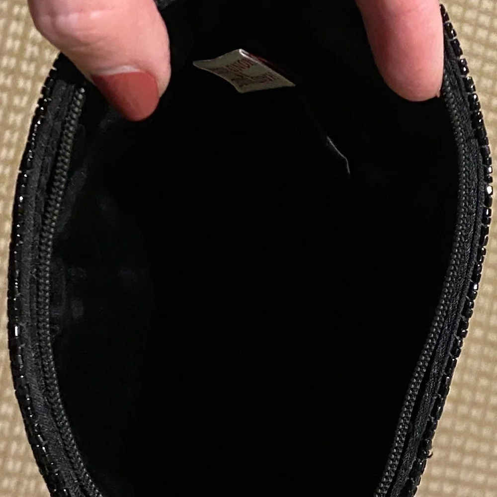 Vintage Black Cocktail Purse with Beading
